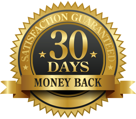 30-day money-back guarantee, satisfaction guaranteed